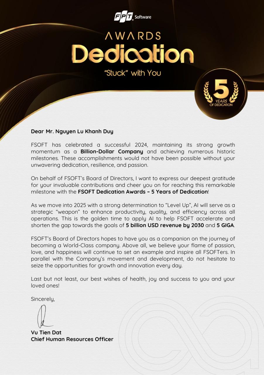 Fsoft 5 Years