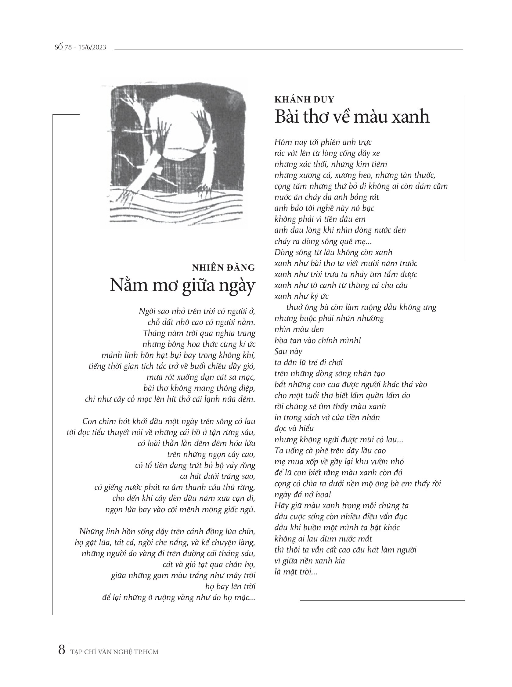 Bài Thơ Về Màu Xanh